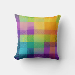 Blåfärgad Gult Blåfärgad Lila belagd med rött ljus Kudde