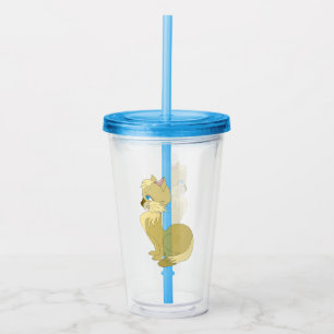 Blåfärgad Gult Katt Akryltumlare Take Away Mugg