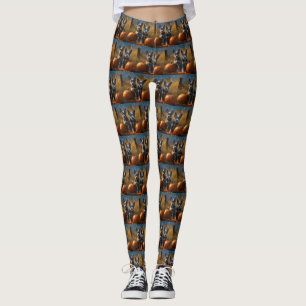 Blåfärgad höstvarmvalsad pumpa leggings