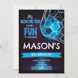 Blåfärgad inbjudan till födelsedagskalender