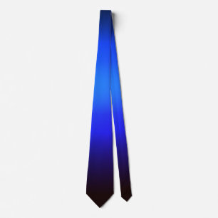 Blåfärgad ljusgradient Ombre Neck Tie Slips