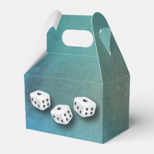 Blåfärgad Lucky Dice Casino Nattutdelningsruta Presentaskar