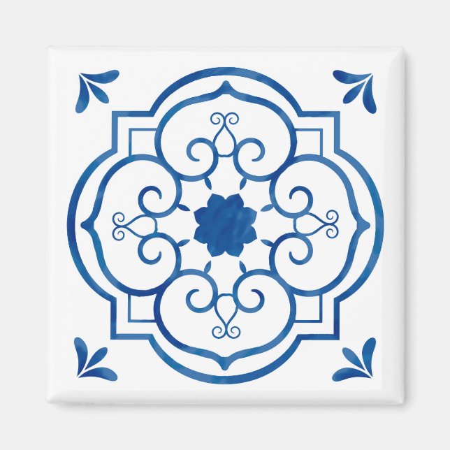 Blåfärgad magnet i Portugal (Framsidan)