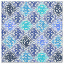 Blåfärgad marockansk Tile Mönster