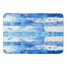 Blåfärgad och vit streckdekoration för vattenfärg