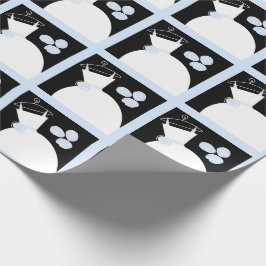 Blåfärgad pastel från bröllop presentpapper