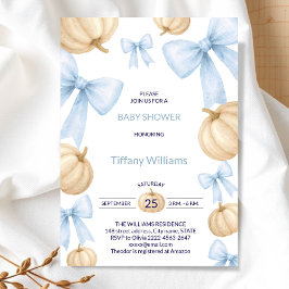 Blåfärgad pastellfärgad vattenfärg Pumpkin-armband Inbjudningar