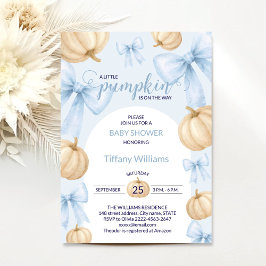 Blåfärgad pastellfärgad vattenfärg Pumpkin-armband Inbjudningar