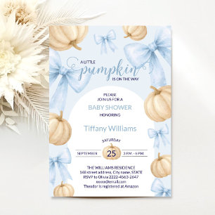 Blåfärgad pastellfärgad vattenfärg Pumpkin-armband Inbjudningar