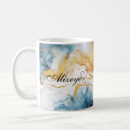 Blåfärgad personlig Guld-färggåva för alla Kaffemugg