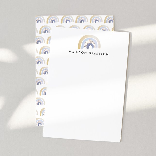 Blåfärgad regnbåge, Personlig Stationeri Anteckningskort (Skapare uppladdad)