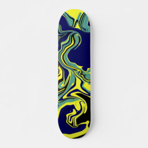 Blåfärgad skateboard