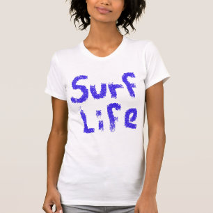 Blåfärgad surfa t shirt