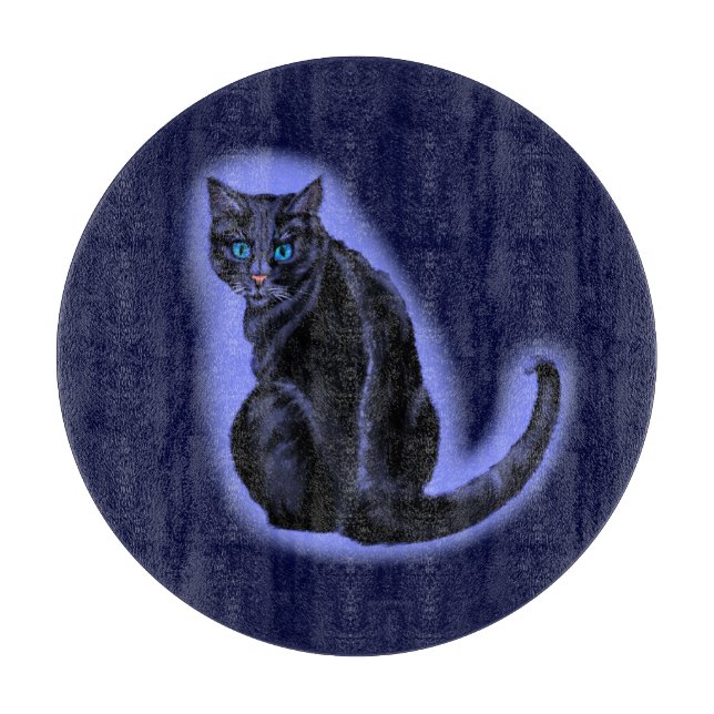 Blåfärgad svart katt (Framsidan)