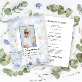 Blåfärgad toning - Funeral Memorial Service Program