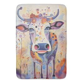 Blåfärgad vågsfärg Bubbelmjuk vit vit Kow-färg Badrumsmatta