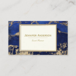 Blåfärgad vattenfärg visitkort