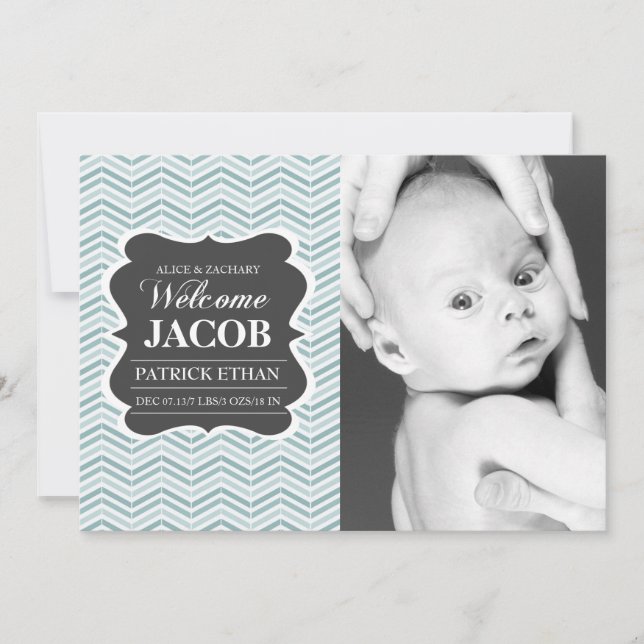 Blåfärgad Vintage-kalkbräda Meddelande (Framsida)