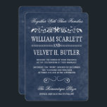 Blåfärgade bröllopsinbjudningar inbjudningar<br><div class="desc">De här kallblodiga bröllopsinbjudningarna är nyfikna och romantiska! Inbjudningar har kalligrafi,  modern typografi,  rulla av blommigt fungerar över vattenfärgsbakgrund i ett blått och vitt färg-schema.</div>