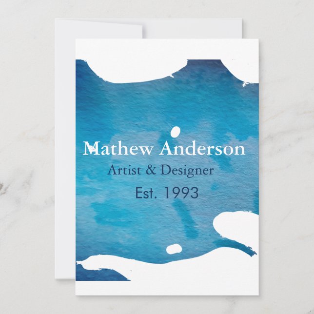 Blåfärgade jeans struktur lägger till namn titl inbjudningar (Framsida)