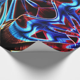 Blåfärgade och rödfärgade bandor presentpapper