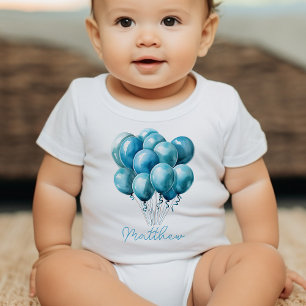 Blåfärgade pratbubblor, babykläder t shirt