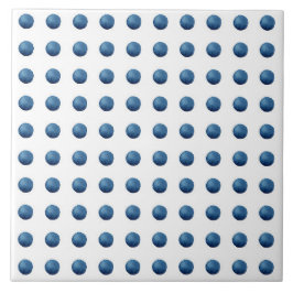 Blåfärgade punkter kakelplatta