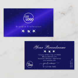 Blåfärgade Royal med Logotyp med blått ljus Visitkort