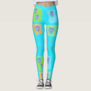 Blåfärgade skinn med öron leggings