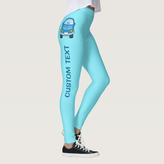 Blåfärgade tecknader leggings (Höger)