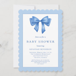 Blåfärgat babyskor för elegant inbjudningar