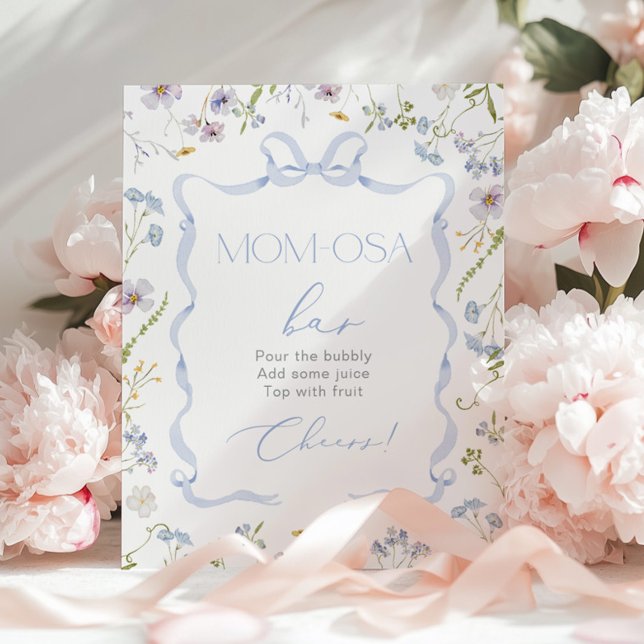 Blåfärgat band Wildblomma Momosa pub Poster (Skapare uppladdad)