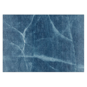 Blåfärgat dekorativt glas, skärningspenna 11,5 x 8