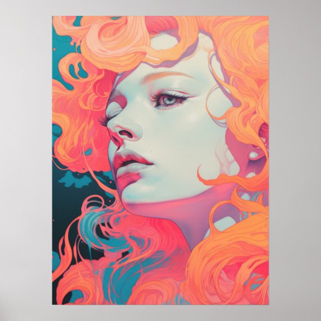 Blåfärgat ember poster (Framsidan)