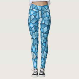 Blåfärgat glas, Trendig Vår och sommar Leggings