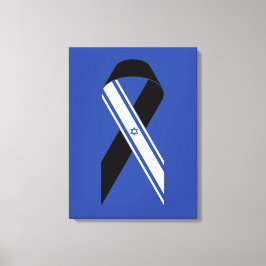 Blåfärgat israeliskt flagga canvastryck