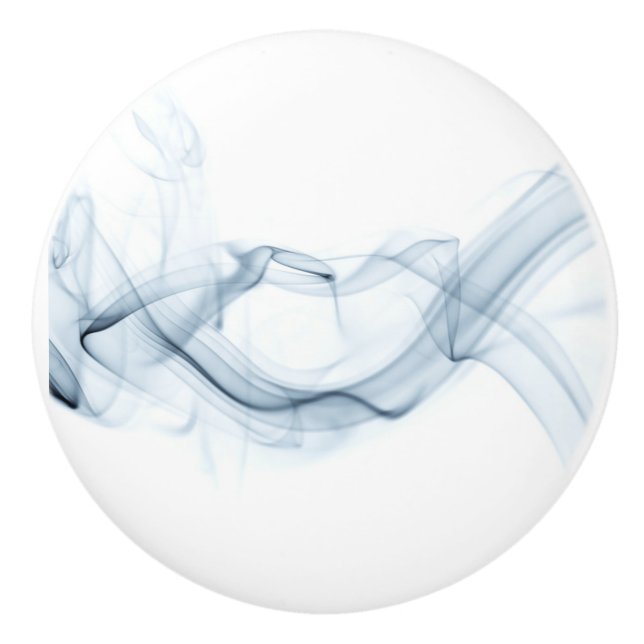 Blåfärgat keramiskt dörrknapp knopp (Framsidan)