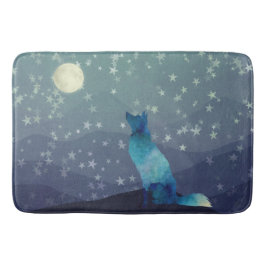 Blåfärgat utseende Varg Stängning vid Måne Badrumsmatta