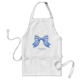 Blåfärgat vattenfärgat, kantat fält förkläde