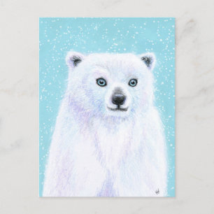 Blåfärgat vykort för Polar