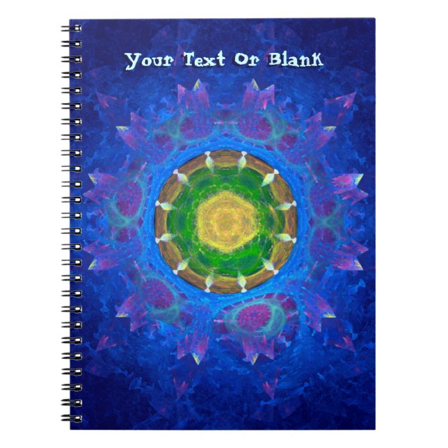 Blåfärgningsfärg för Grönt Anteckningsbok Med Spiral (Framsidan)