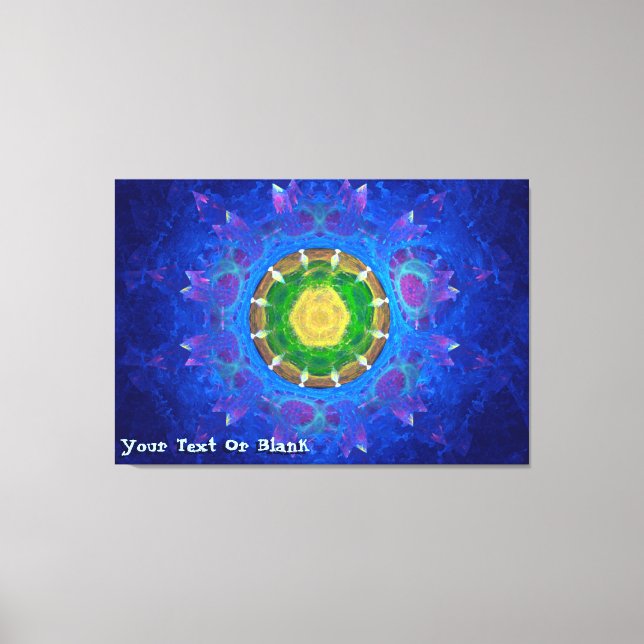 Blåfärgningsfärg för Grönt Canvastryck (Framsida)