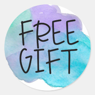 Blåfärgningsfri proventikett för lila runt klistermärke