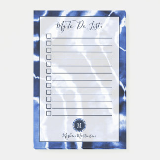 Blåfärgningsruta - vattenfärgsmonogram att göra li post-it block