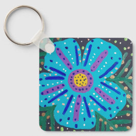 Blåfärgsfärg Nyckelring