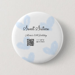 Blåfärgshem QR-Sweet sixteen Knapp