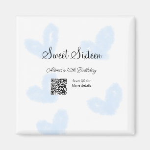 Blåfärgshem QR-Sweet sixteen Magnet
