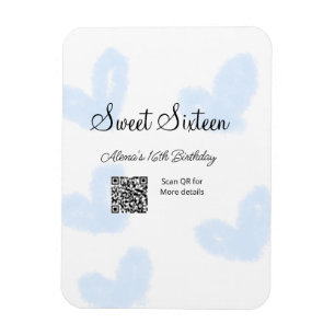 Blåfärgshem QR-Sweet sixteen Magnet