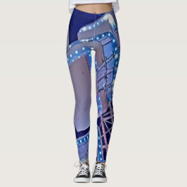 Blåfärgshjul Leggings