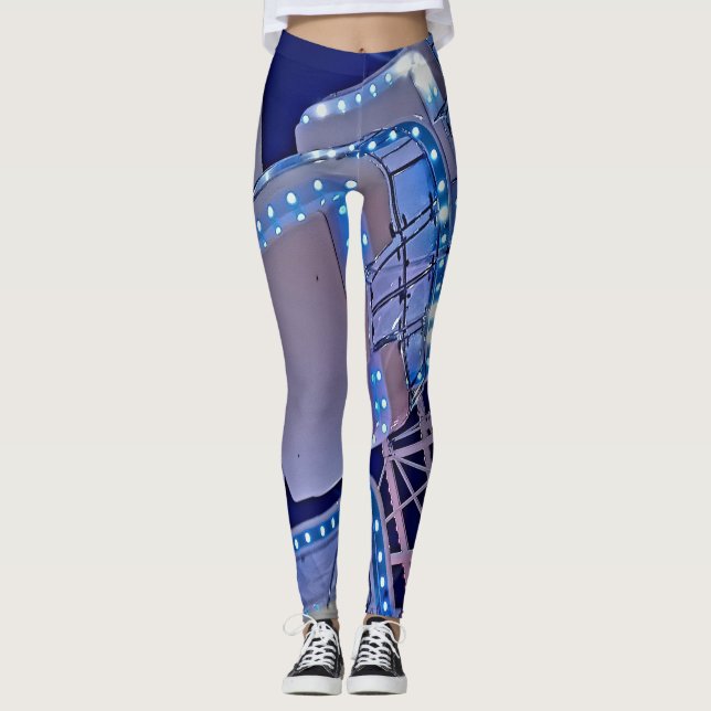 Blåfärgshjul Leggings (Framsida)
